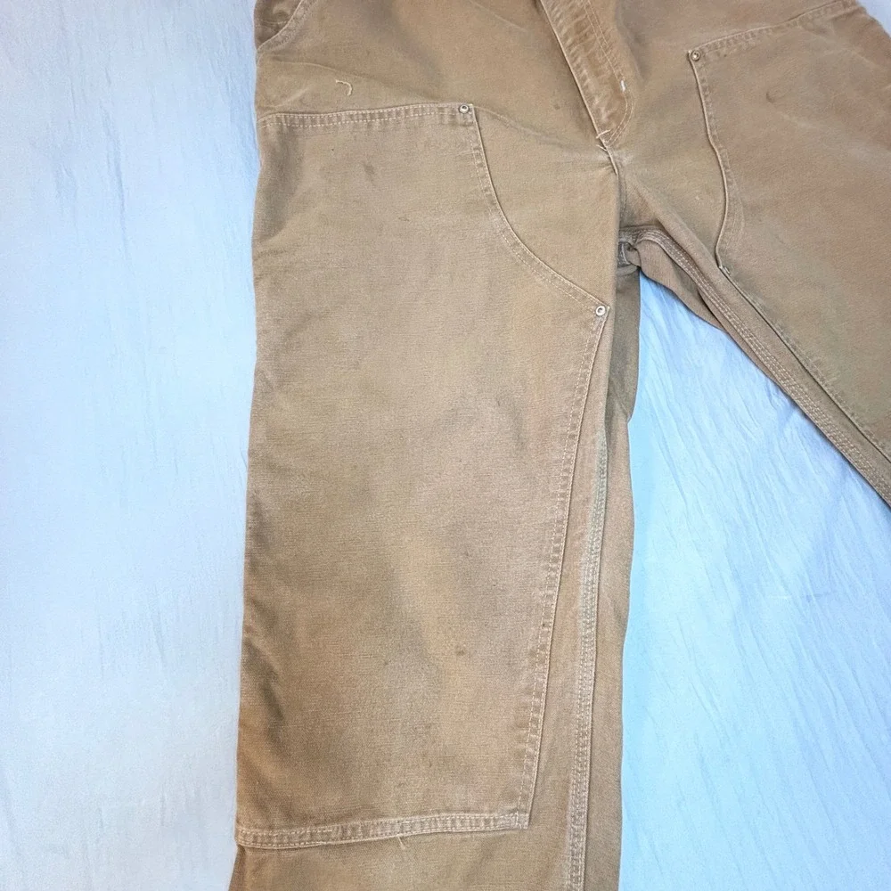 Vintage 90s Carhartt B01 Double Knee Work Pants men's 40x28 Brown Duck Canvas